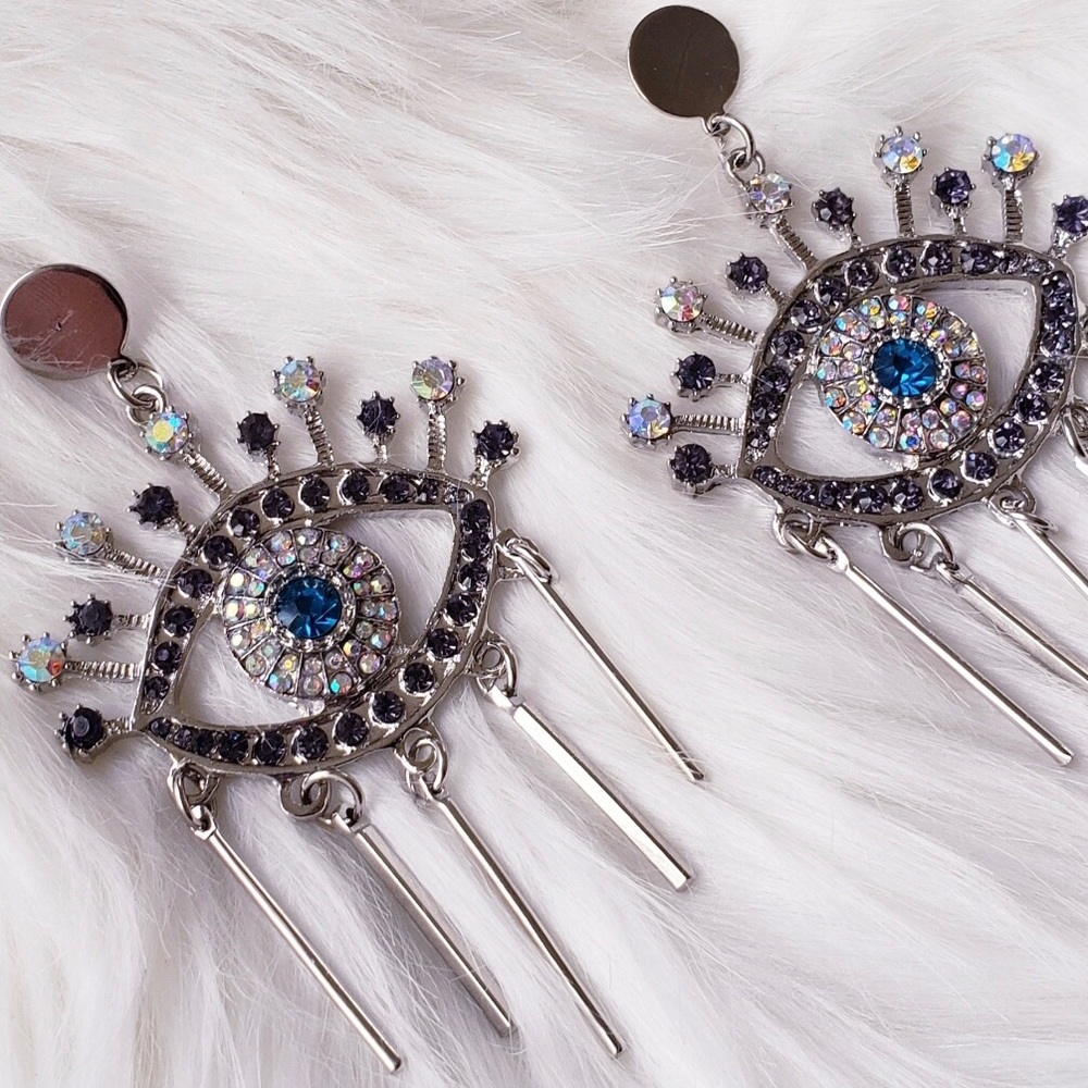 Evil Eye Dangle Earrings
